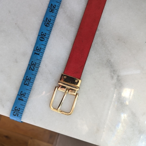 Vintage Red Belt - 34 inches - Picture 4 of 4